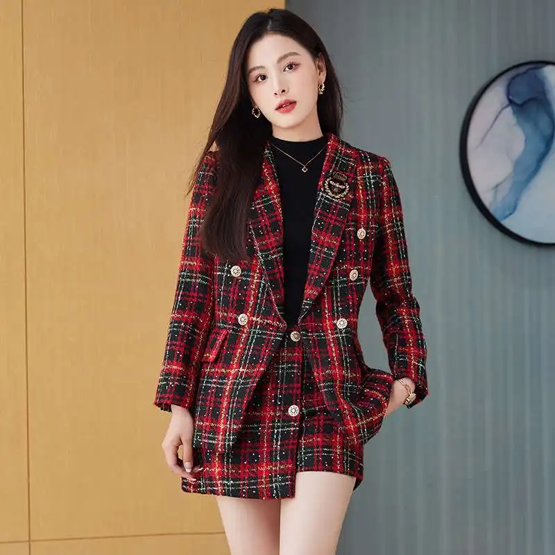 

Новый модный комплект из трех предметов Slim Fit Academy: элегантный костюм-тройка для женщин, шикарный зимний наряд