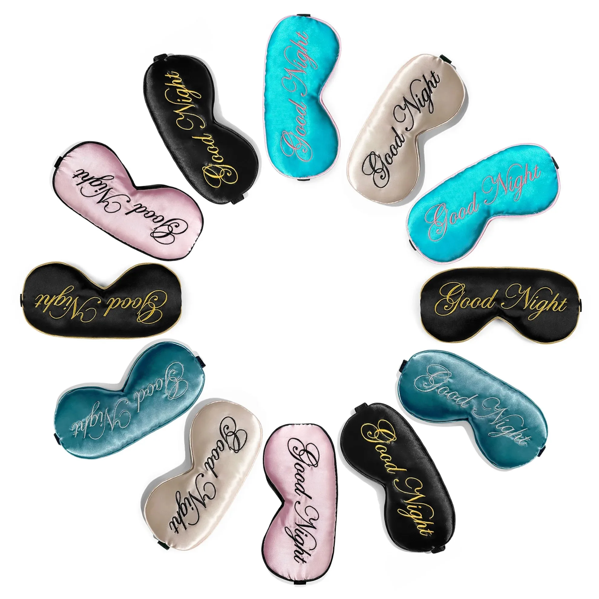 Sleep Mask Silky Eye Cover with Adjustable Straps for Sleeping Puffy Eyes Hood Shading  Relief Gifts Travel  nose clip Napping