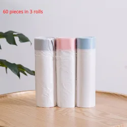 3 rolls of 60 pieces, portable drawstring garbage bag, thickened household disposable automatic closure, kitchen plastic bag, me