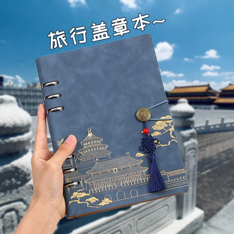 Picture 3: Chinese Style Notebook A5 B5 Beautiful Commemorative Stamp Card Book Blank Inside Pages
