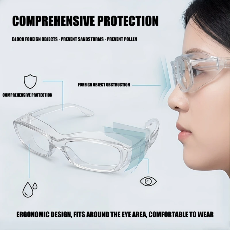  Clear Anti Light Goggles Windproof Dustproof Glasses