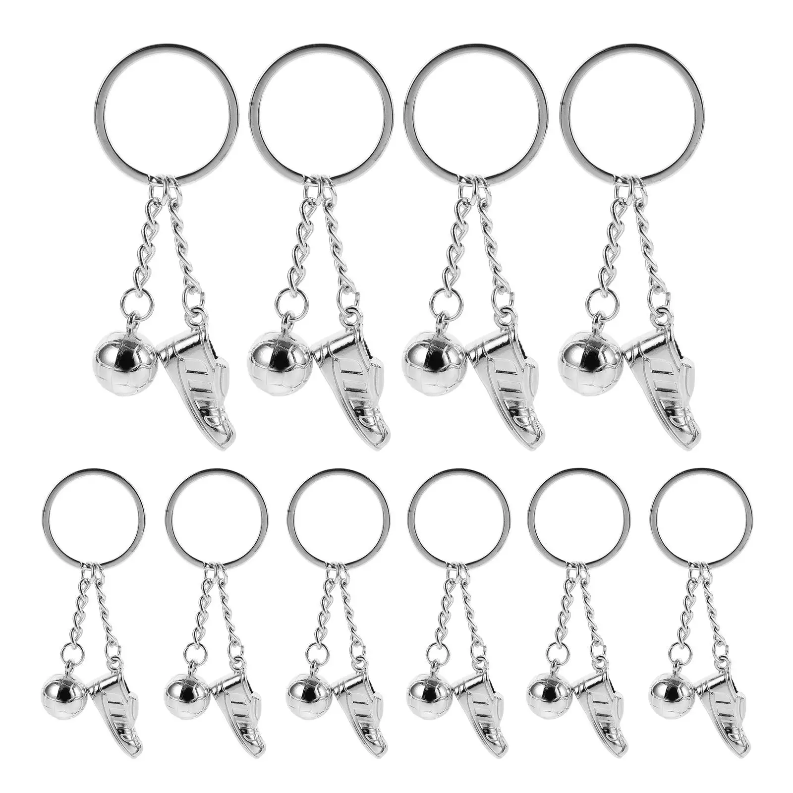 

8 Pcs Football Keychain Creative Keyring Gift Rings Sturdy Material Practical Use Sport Party Decorative Hanging Bag Purse