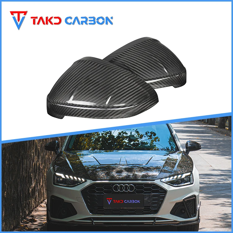

3K Twill Carbon Weave in Glossy Finish Perfect Fitment Aerodynamic Side Mirror Housing for AUDI A4 B9 S4 B9 PA 2021-UP