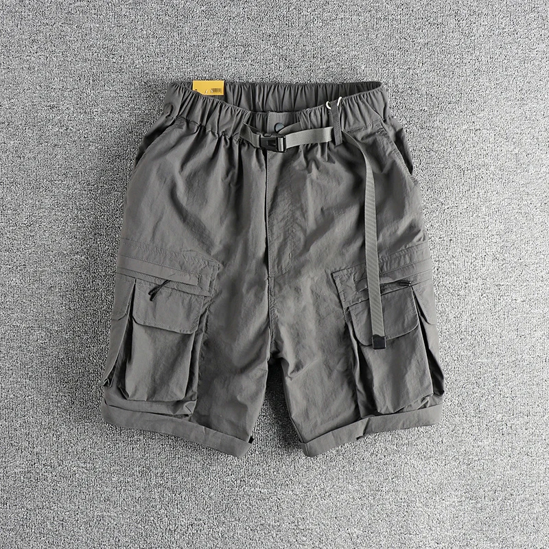 Summer New American Retro Outdoor Quick-drying Loose Cargo Shorts Men's Washed Multi-pocket Casual Sports Five-point Pants