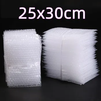 대형 사이즈 거품 우편물 봉투, 흰색 배송 포장 가방, 투명 충격 방지 우편물 도매, 25x30m, 50 개 