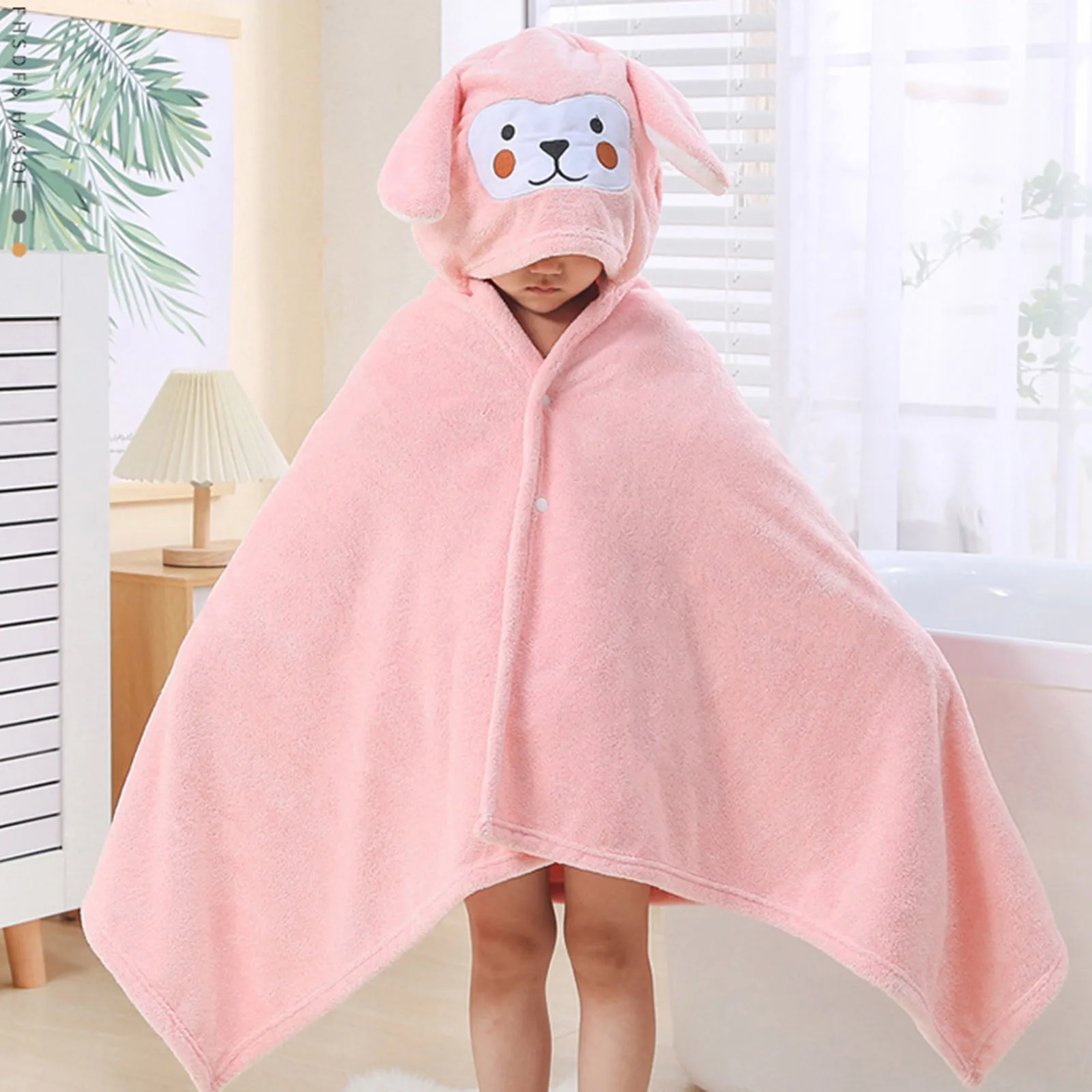 Kids Bath Towel Ultra Soft Hooded Towel Bathrobe Blanket Toddlers Shower Bathrobes For Boys Girls Cute Cartoon Hooded Sleepdress