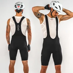 Santic Men's Cycling Bib Shorts Summer Cycling Shorts Breathable MTB Strap Cycling Shorts Sponge Cushion Long Distance TM3C05174
