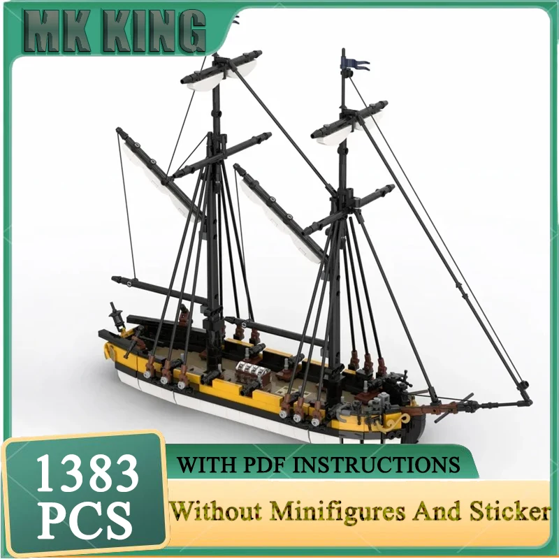 Military Series Model Moc Building Bricks HMS Dart  Model Boat Technology Modular Warship Blocks Gifts Toys ForDIY Sets Assembly