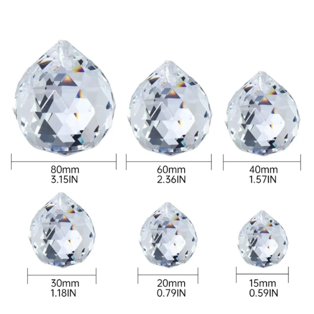 Camal 10PCS 15MM K9 Crystal Ball Clear Prisms Pendants Suncatcher Chandelier Lighting Lamp Parts Curtain DIY Hanging Ornament - view 6