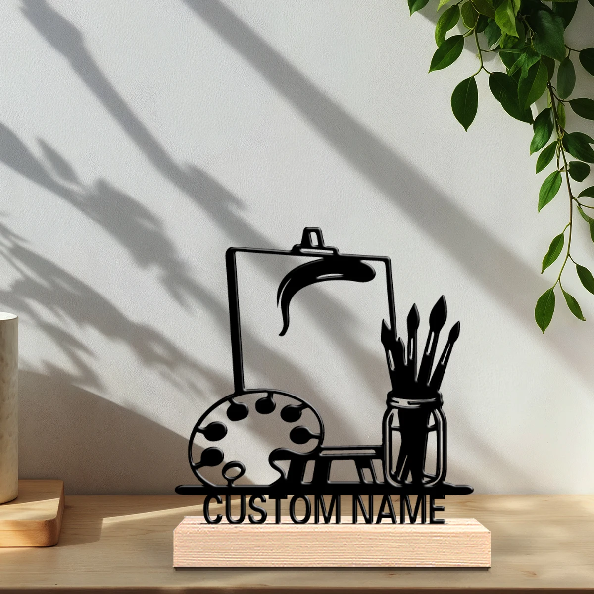 1pc Cute Personalized Custom Painting Wooden Base Bar Decor for Kitchen Dining Room Modern Rustic Themes Wedding Decorations view 3