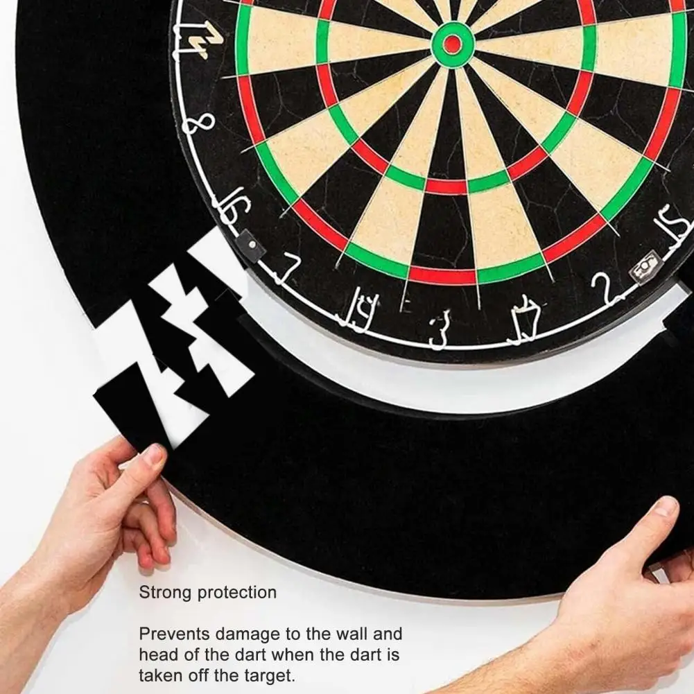 Splicing Dart Board Wall Protector Ring High Strength Removable Simple Installation Wall Surround Dart Backboard Black Ring