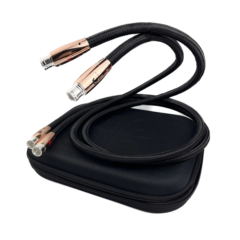 Pair Black Beauty XLR Balanced Cable Cable PSC+ HiFi Audio Line with Silver Plated Red Copper Plug