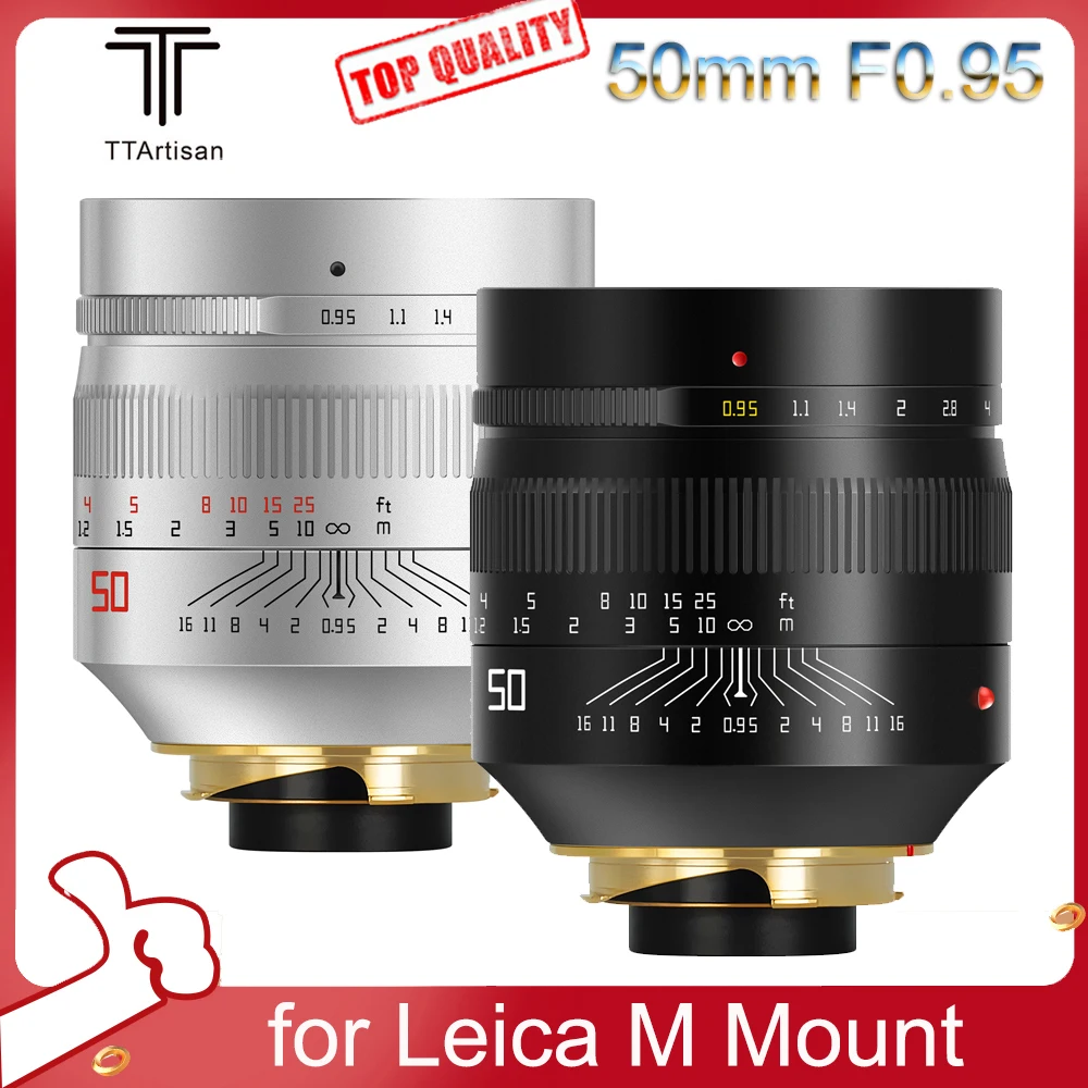 TTArtisan 50mm F0.95 Full Fame Lens Manual focus Large Aperture for Leica M-Mount Cameras Lens