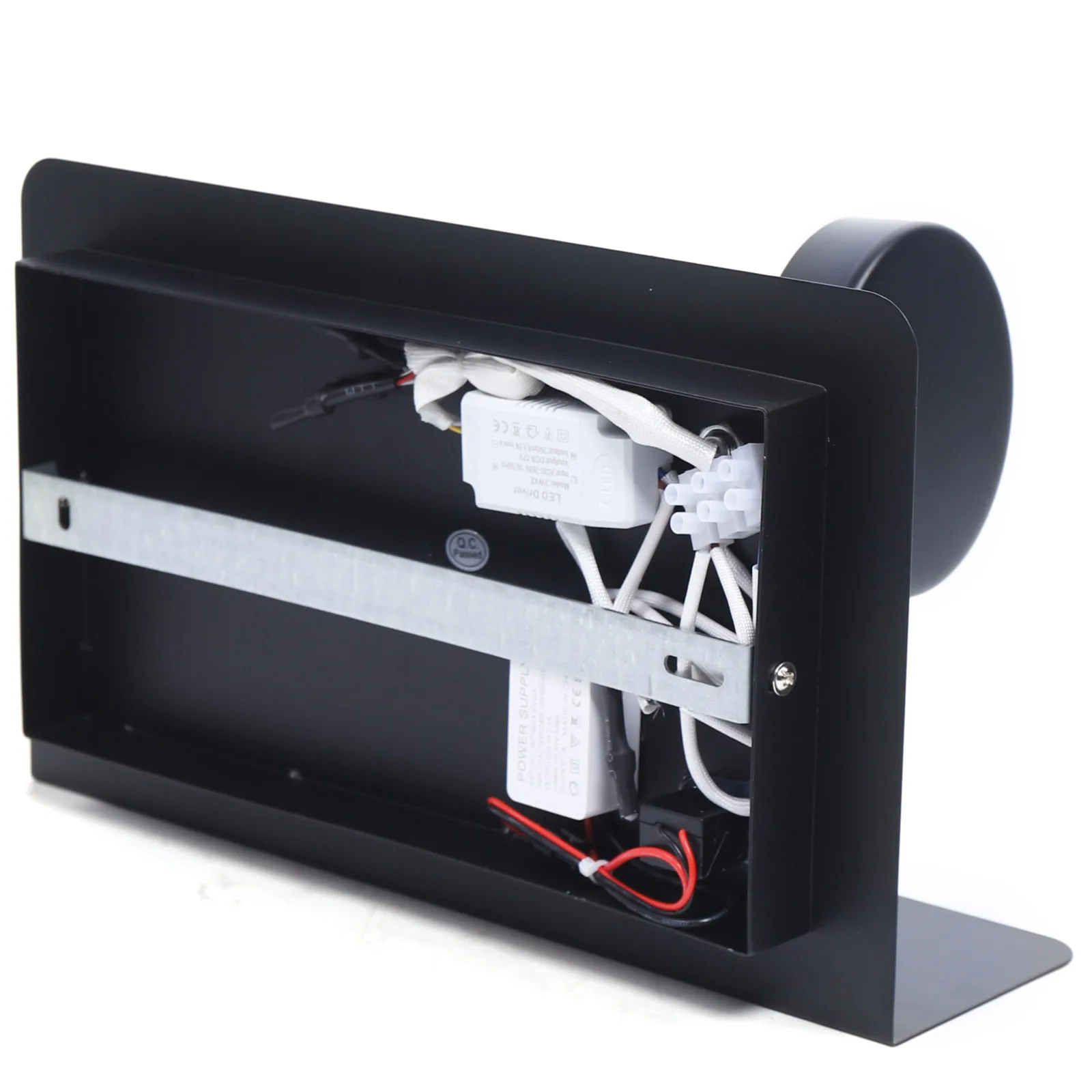 مصباح حائط 7 وات 110 ~ 240 فولت LED مصباح حائط أسود (يسار أفقي) 360 ° تصميم قابل للدوران قابل للتعديل 3 درجة حرارة اللون #6