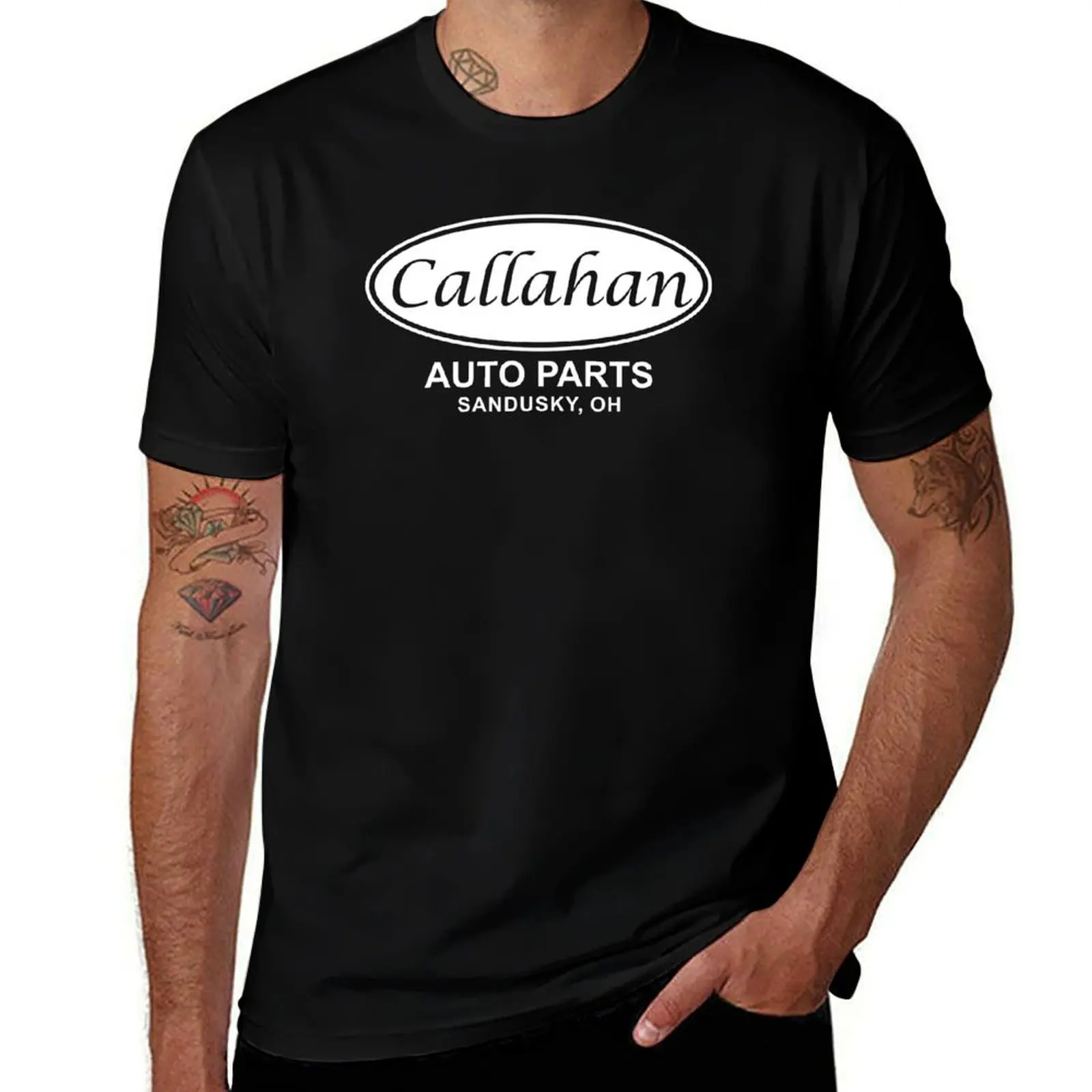 

Футболка Callahan Auto Parts Sandusky Oh, футболка с индивидуальным принтом, мужская простая футболка