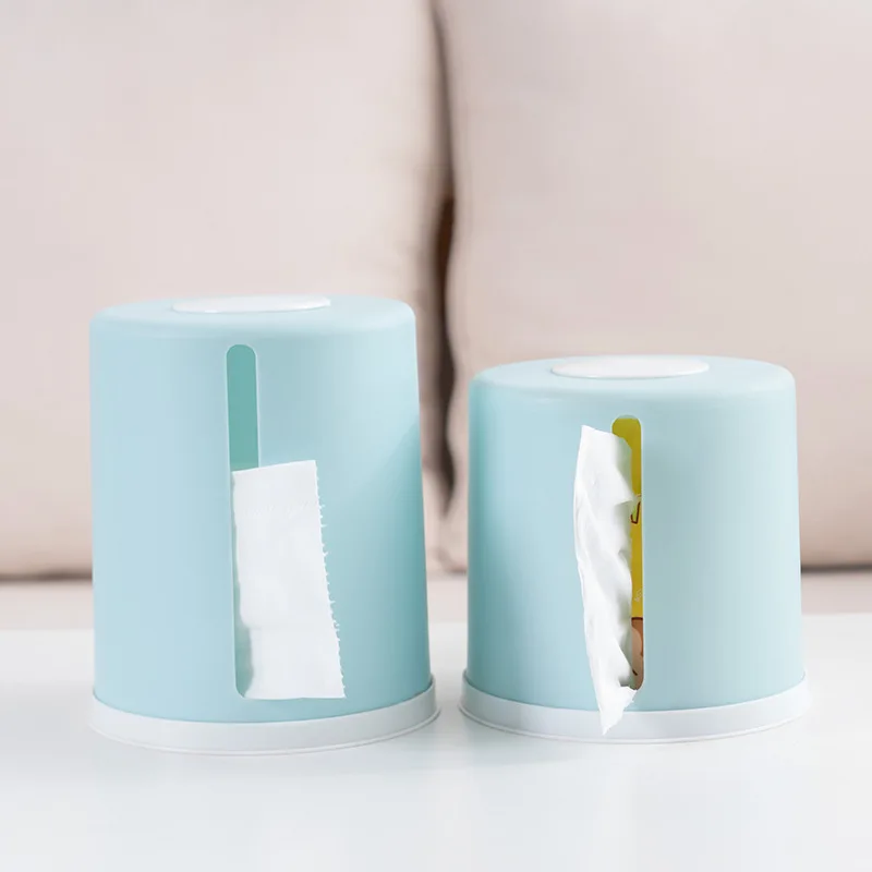 

Simple Tissue Box Circular Living Room Paper Box Cylindrical Toilet Paper Roll Box Multifunctional Household Storage Box 1PC