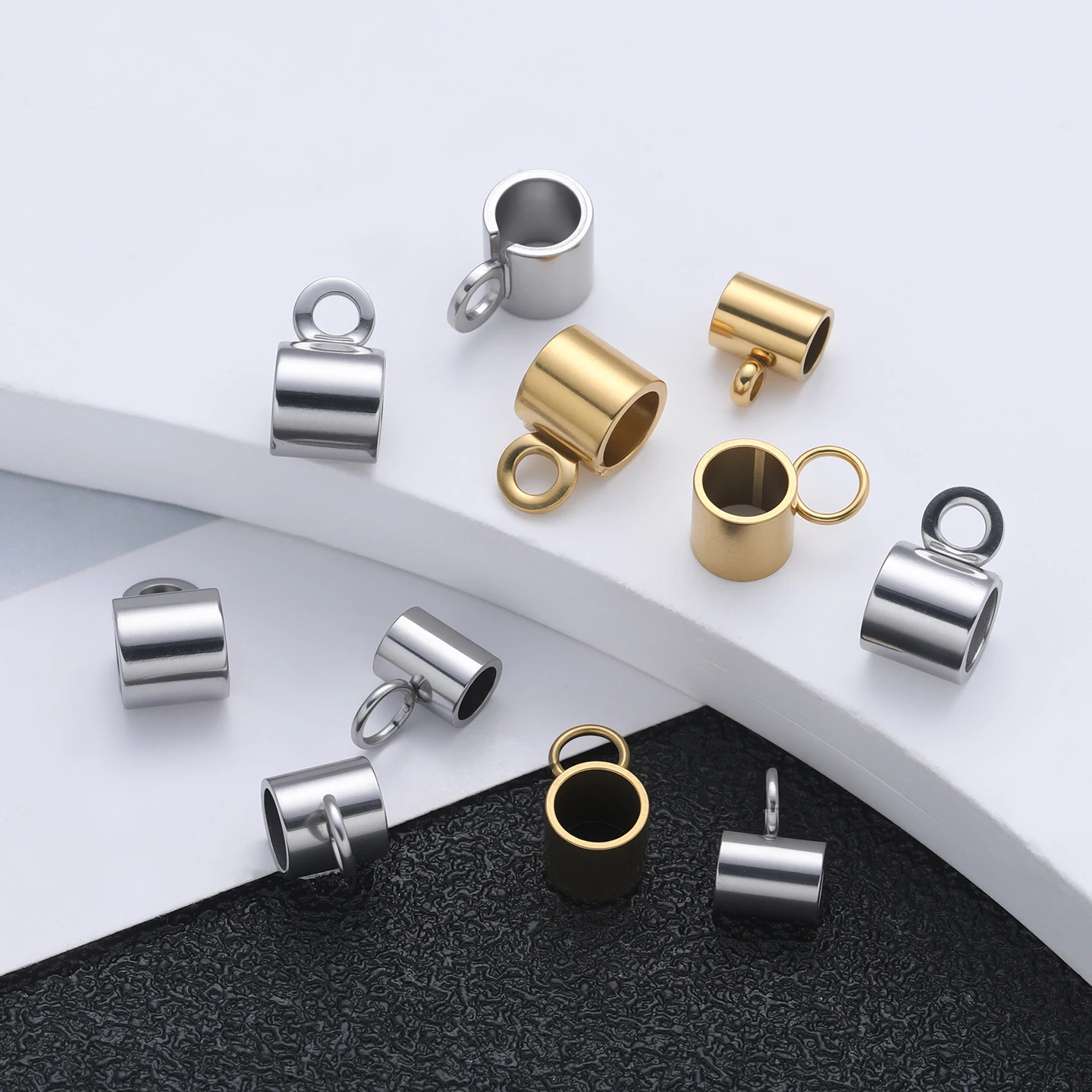 

10Piece/Pack Stainless Steel Gold Round Charm Pendant Connectors Bracelet Beads Diy Earrings Bracelet Jewelry Findings