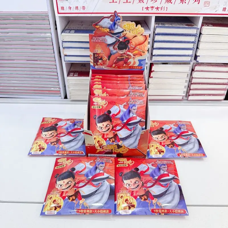 

11pcs Whole Box Ne Zha: Demon Child Conquers The Sea New Anime Nezha 2 Badge Blind Box Card Blind Bag Kawaii Kids Lucky Draw Toy