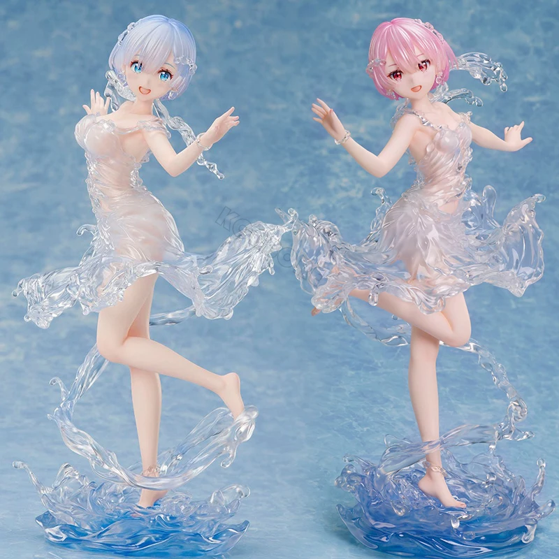24cm Re:ZERO Starting Life in Another World figura de Anime Rem Aqua Dress figura de acción Rem Bunny Girl figuras modelo Sexy muñeca de juguete