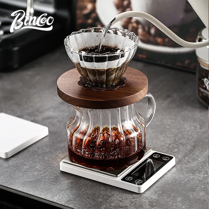 Bincoo Coffee Electronic Scale, Intelligent Weighing, Timer, Espresso, Professional, 3kg, 0.1g, Mini Hand Punching Accessories