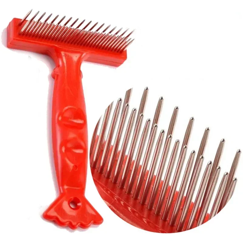 Double Row Pet Comb Stainless Steel Pins Dog Cat Grooming Undercoat Rake Brush Safe and Durable Products