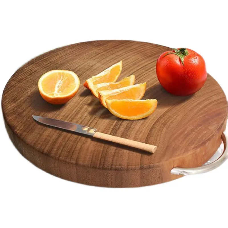 Double gold teak whole wood cutting board, thickened solid wood cutting board, cutting board, unpainted, wax-free, wood vegetabl