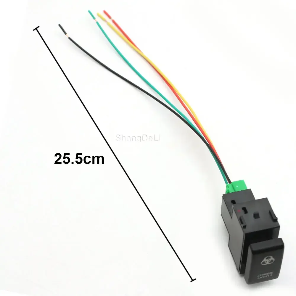 1PC Orange Led Button Switch with Wiring Connector for Nissan Navara NP300 X-Trail Pathfinder 12V