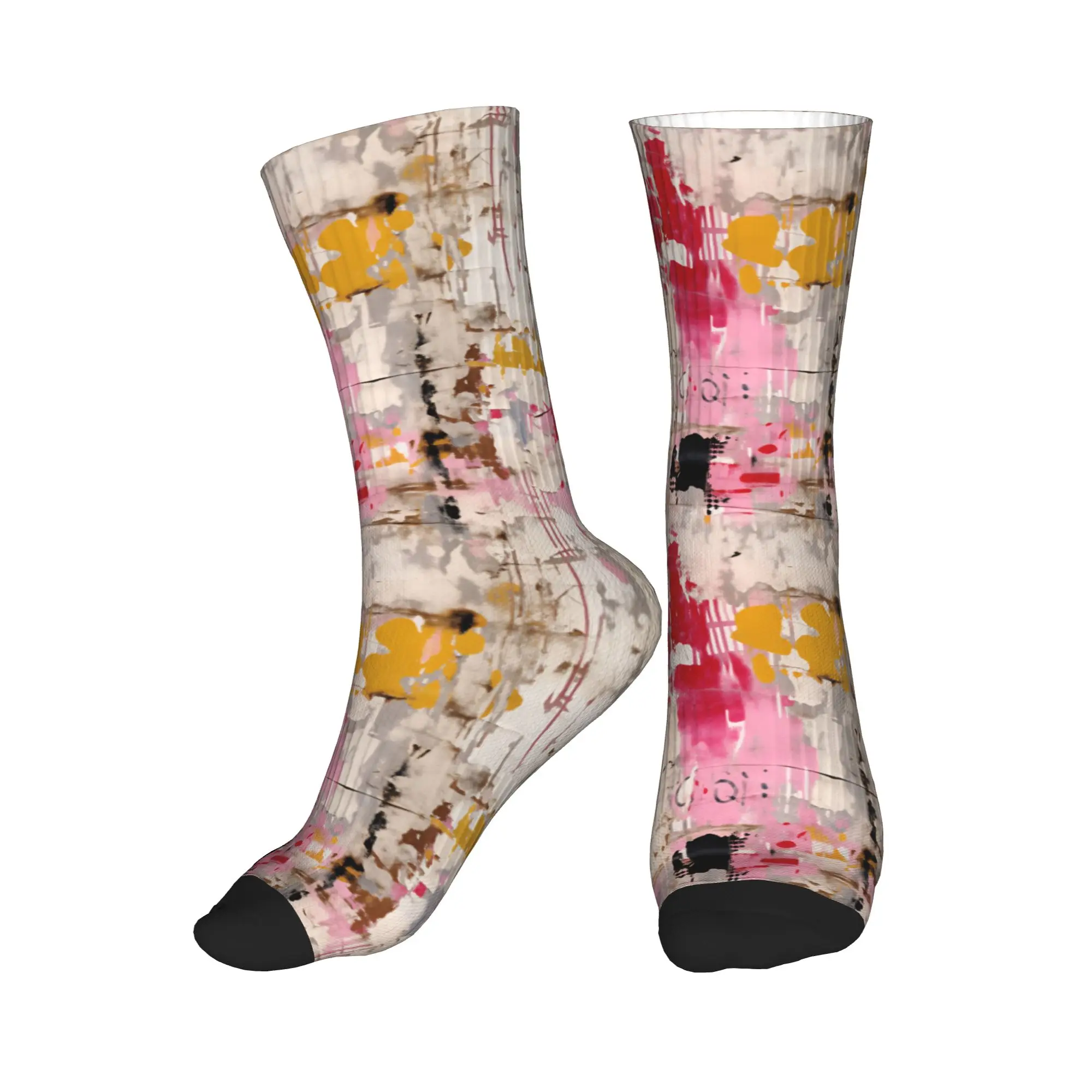 

Cool Girly Grunge Plaster Vintage Texture Socks Men Women Warm 3D Printed Basketball Sports Socks