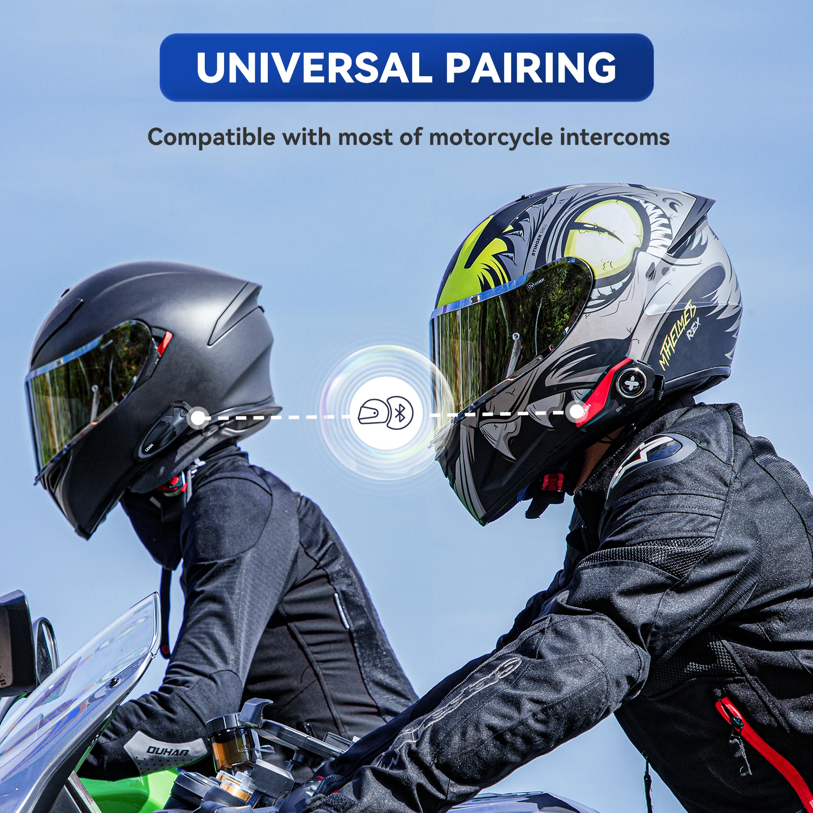 Lexin G2P Intercom For Motorcycle Helmet Bluetooth Headsets 