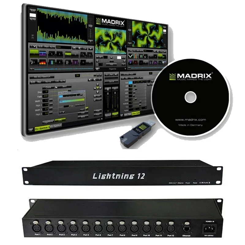 

Ethernet DMX512 Remote Controller with 2048 Channels Digital Wifi Artnet for Stage Lights