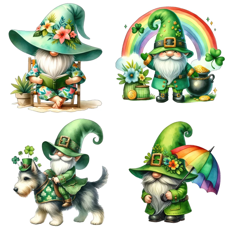 Three Ratels QA25 Lucky green Forest Dwarf Cartoon Stickers for Room Decoration Wall Stickers Toilet Stickers Car Stickers