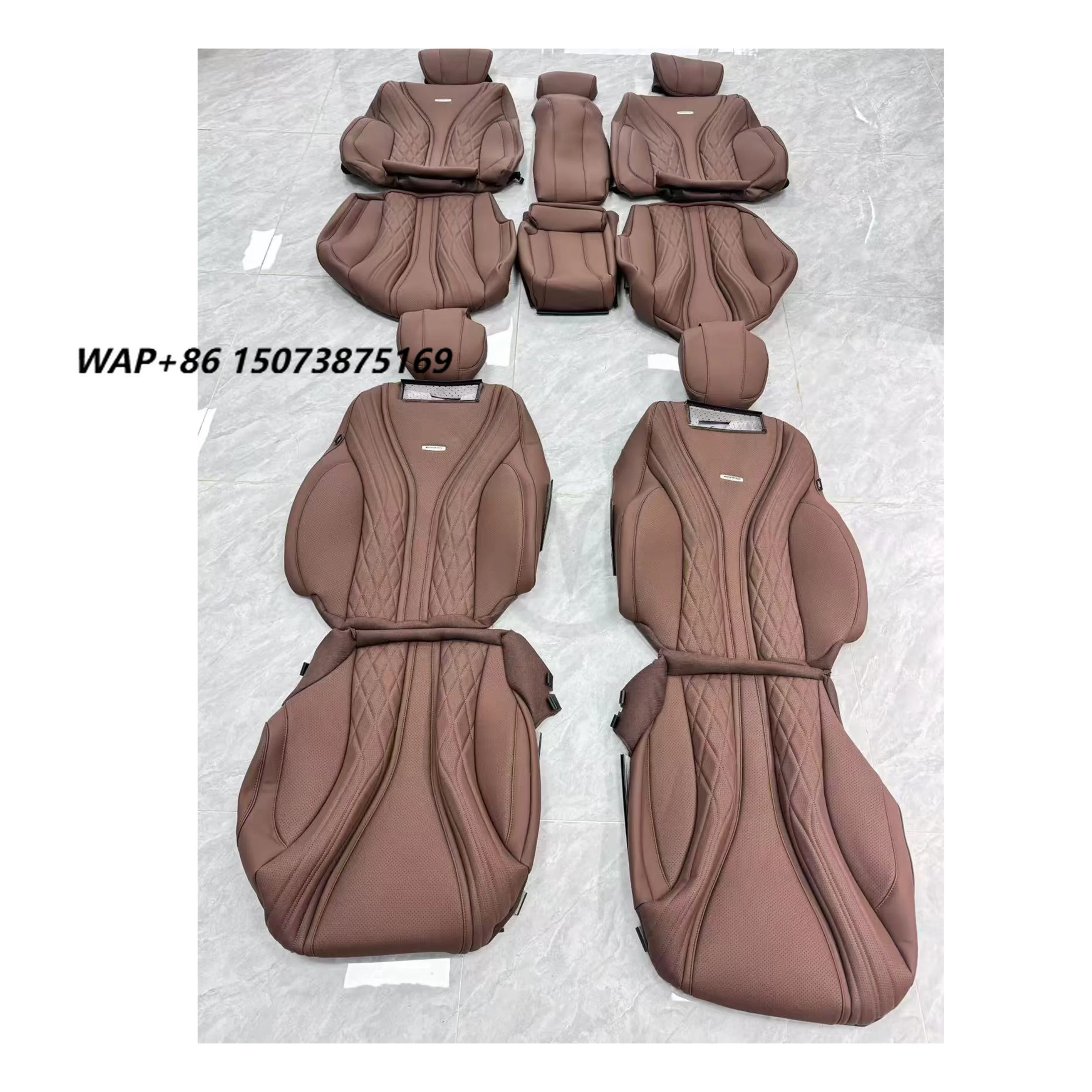 S Class Luxury Full Set Leather Seat Cover Whole Car Interior Leather Wrapping for S Class W221 W222 W223