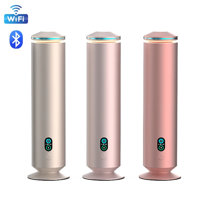 Manual Control Tower Aromatherapy Diffuser LED Display, Cool Mist Nebulizing Essential Oil Air Scent Diffuser