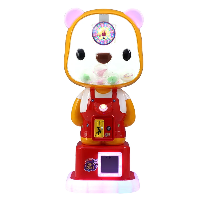 Kids Amusement Cute Bear Twist Game Machine Coin Operated Entertainment Device 1-Year Warranty English Version