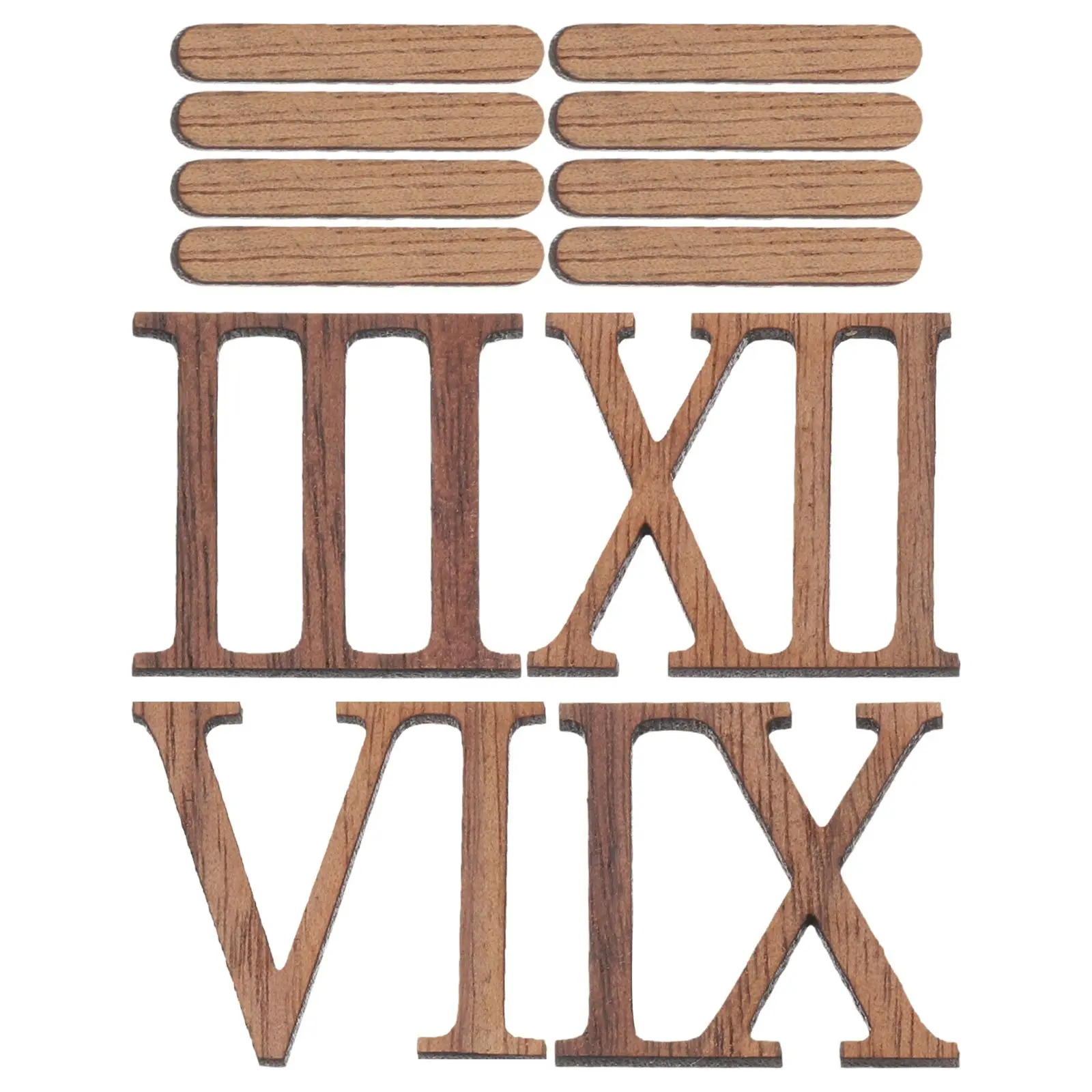 

Digital Wall Clock Frameless DIY Making Kit Scale Fancy Light Brown Numbers Self Adhesive Office
