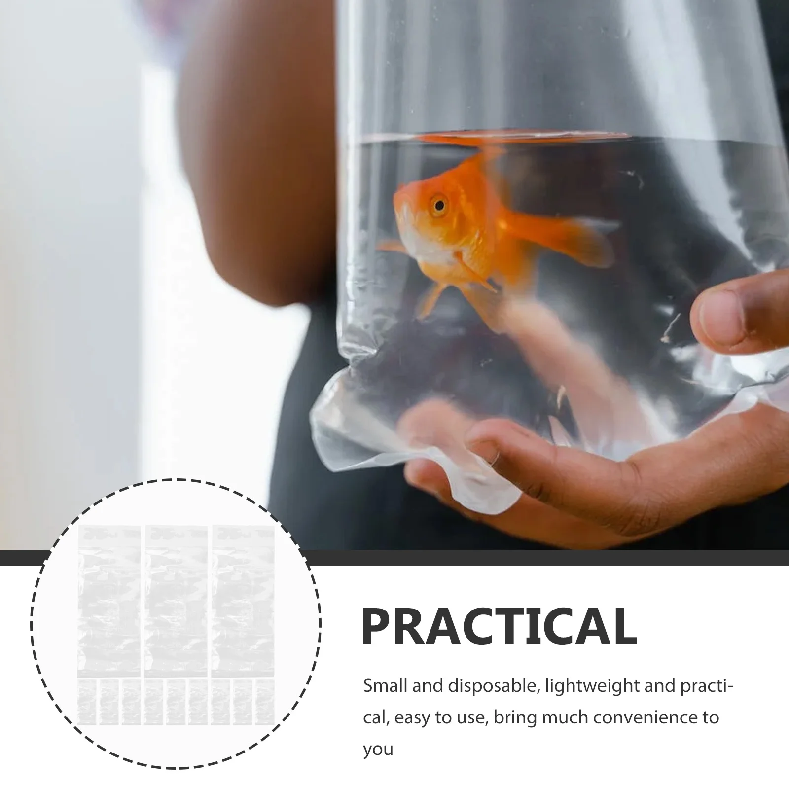 50 Pcs Live Fish Ornamental Packing Bag Clear Bags Transport Pet for Storage Filling Transporting Shipping