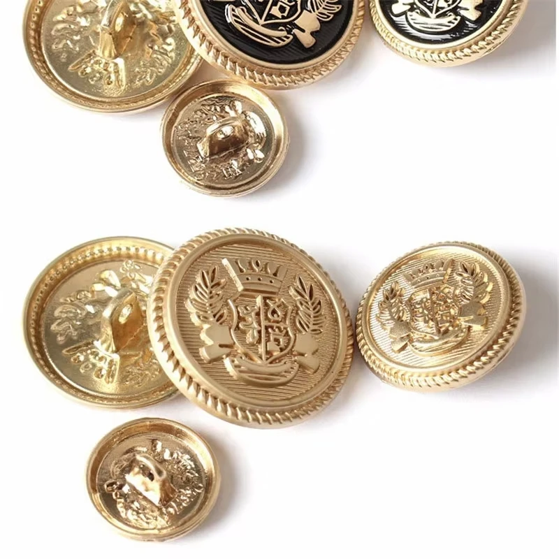Image of 6 teile/los 15/18/20/23/25mm vintage kupfer metall knöpfe kleidungsstück mantel nähen zubehör knöpfe für kleidung handwerk DIY