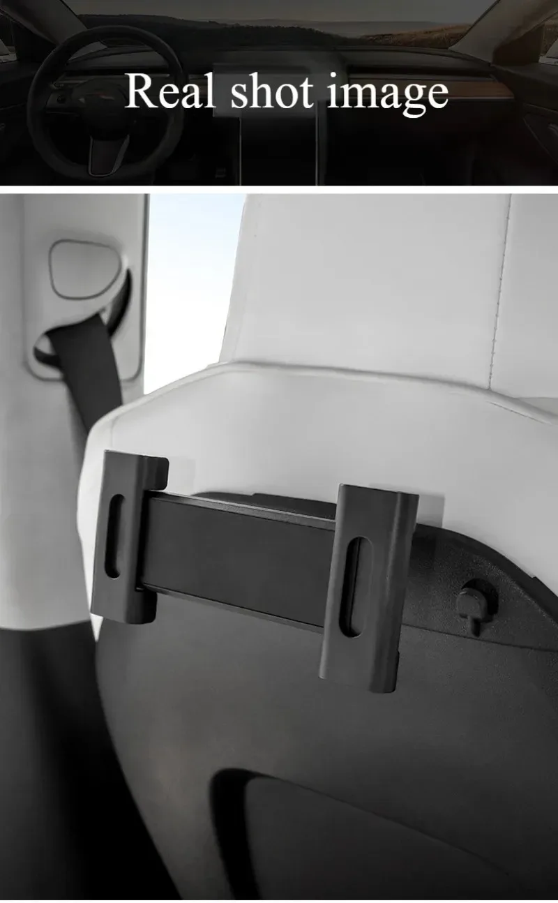 Für Tesla Model 3/Y/X/S/3+ Rücksitz-Rückenlehnenhalterung 360 Grad Drehbar Tablet- und Handyhalterung für Kopfstütze Auto-Zubehör 2026 – Detail 14