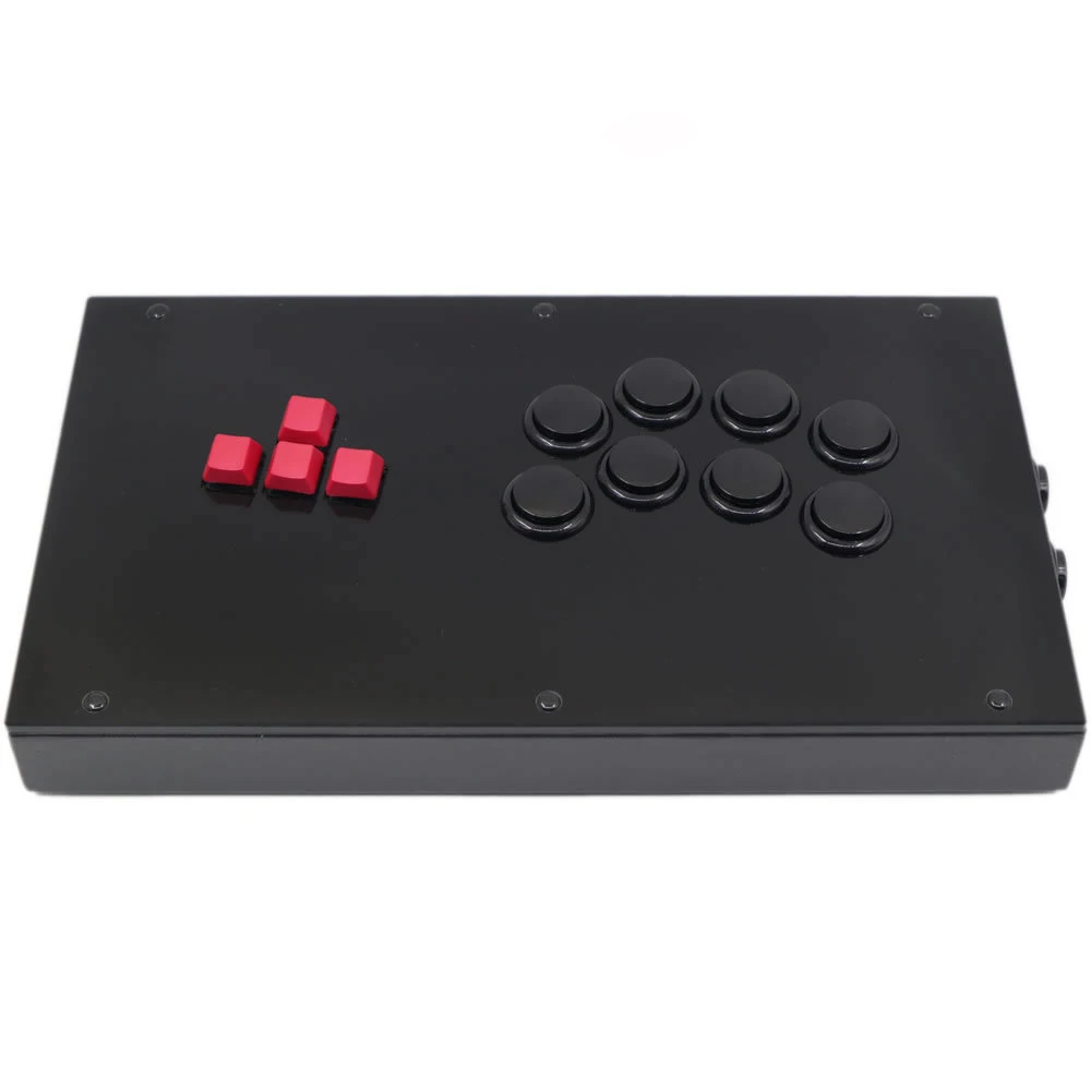 F6 키보드 버튼 Figbox 아케이드 히트박스 컨트롤러 조이스틱 파이트 스틱, PS4, PS3, PC Sanwa OBSF-30 Cherry MX Black