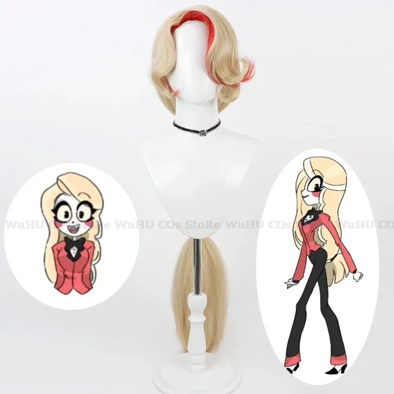 2025 yiyi ReadyStock-Hazbin Hotel Dust Lilith Niffty Angel Emily Vrouwen Mannen Halloween Cosplay Pruik C