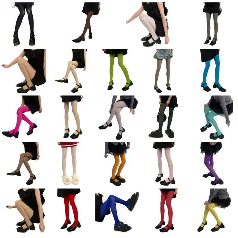 Opaque Tights Women Solid Color Pantyhose Stockings Control Top Thigh High Socks Dropshipping