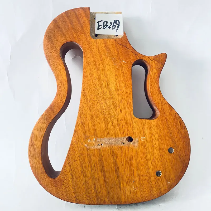 EB369 MINI Guitar Body Nature Color for Electric Ukulele Body DIY Replace Custom Order Solid Redwood