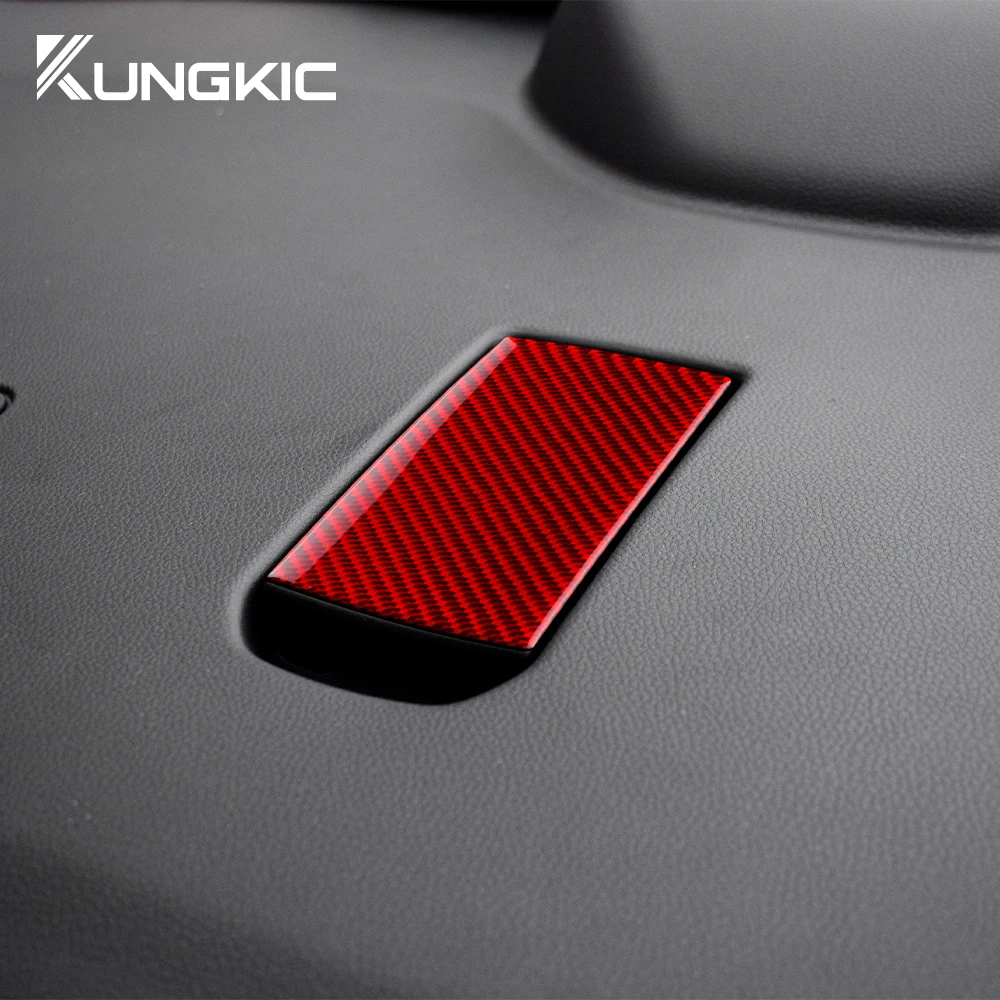 Real Soft Carbon Fiber Sticker Real Child Seat Hook Plate Decoration Trim For Subaru WRX/WRX STI 2022 2023 Interior Accessories