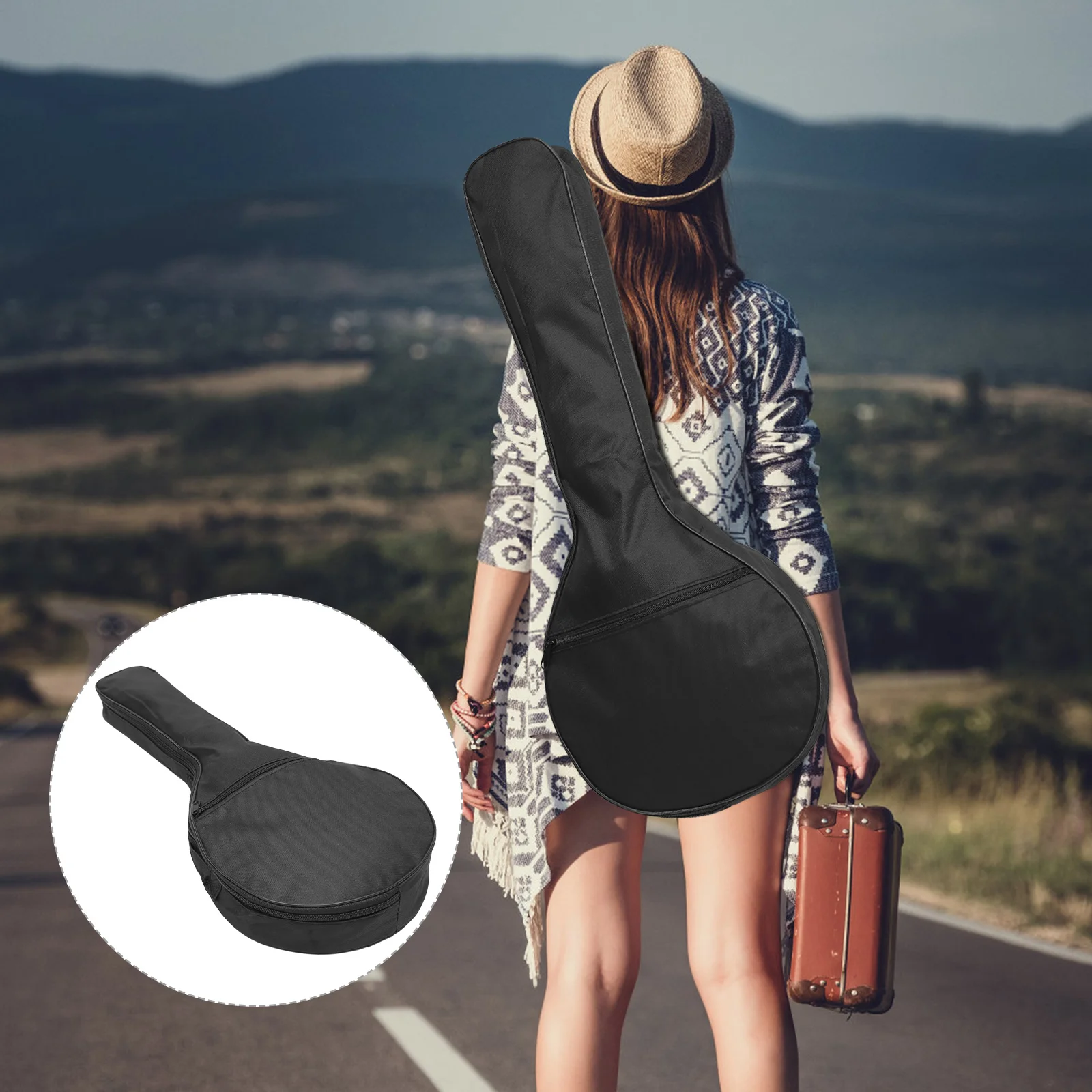 سميكة أكسفورد القماش مندولين حقيبة خفيفة الوزن مقاوم للماء كيس التخزين للسفر في الهواء الطلق حقيبة الظهر أداة التبعي