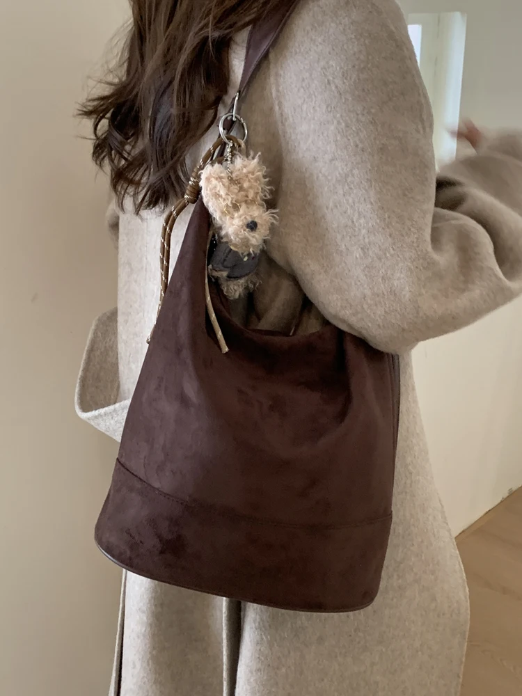 

Retro Large Capaci Commuter Tote Bag Women's 2025 New Sle Casual Versatile Crossbody oulder Bag for All Seasons