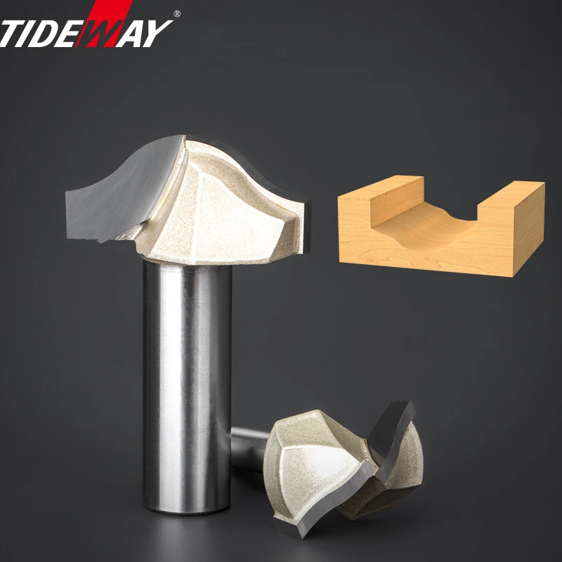 Tideway Professional Grade Woodworking Cutters CNC Tool Clearing Bit Round Bottom Line Type Trim Milling Cutter For Wood