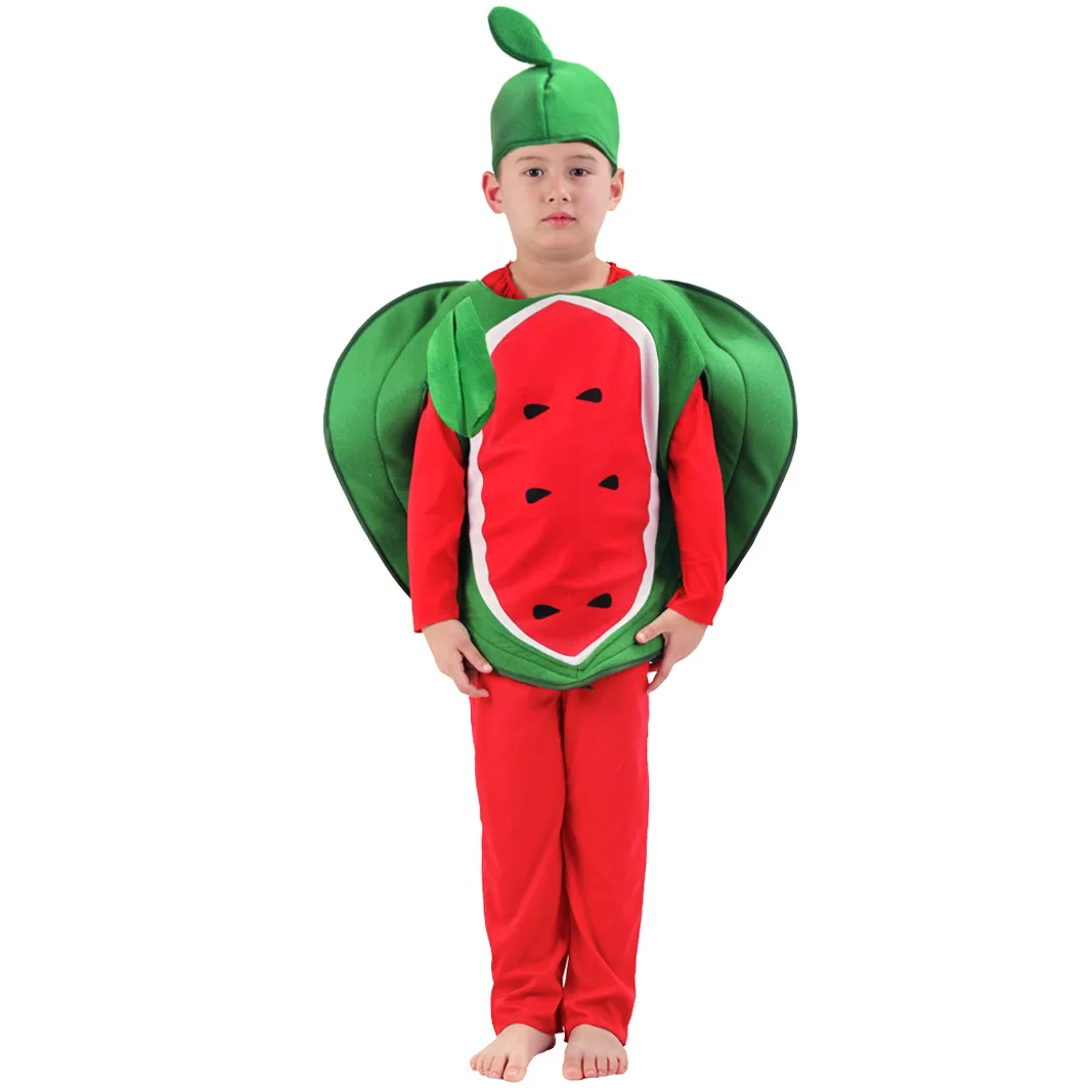 Vegetais e frutas infantis Cosplay fantasia, top, halloween, morango, cenoura, venda quente