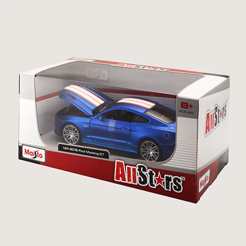 Модель автомобиля Maisto 1:24 Ford musпозвон GT из цинкового сплава, спортивные автомобили Allstars из литого под давлением, коллекция роскошных автомобилей, подарок на день рождения для мальчика