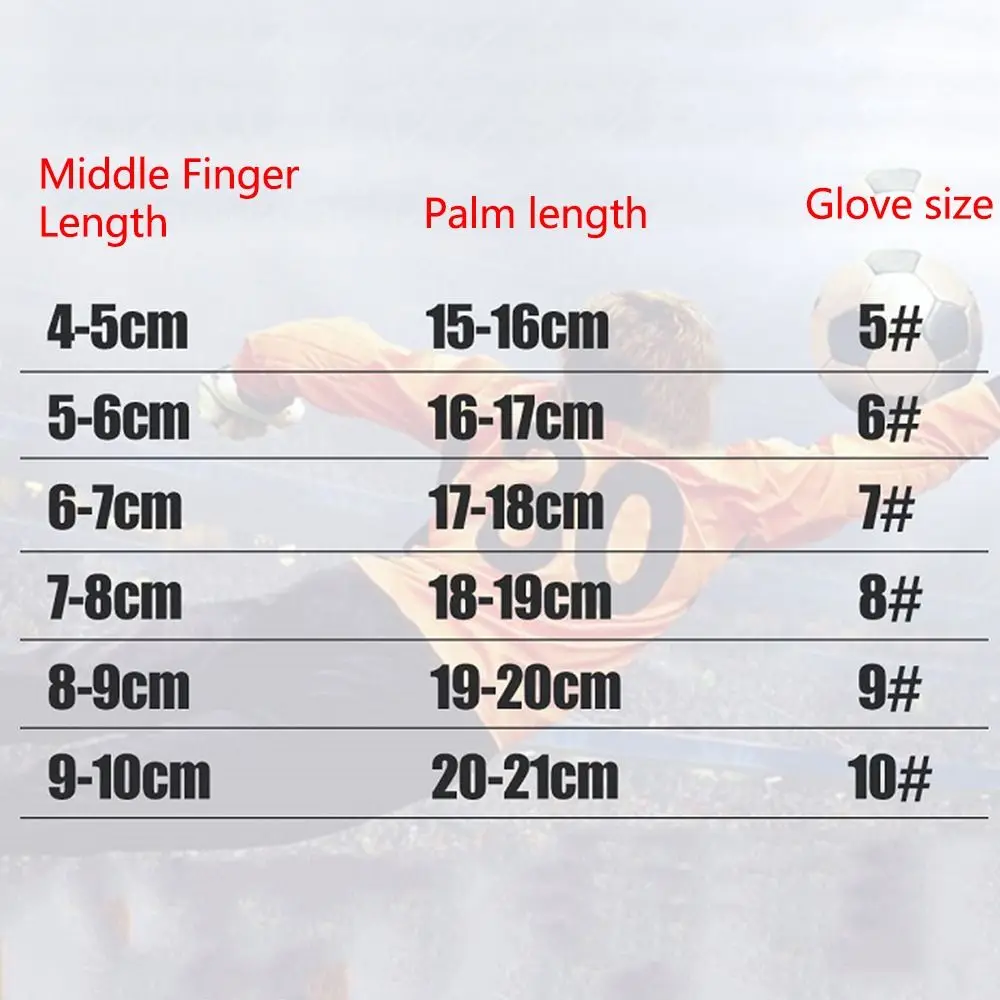 Finger Protection Goalie Gloves Wear-Resistant Black Latex Soccer Gloves Handguard Thickened Football Goalkeeper Gloves