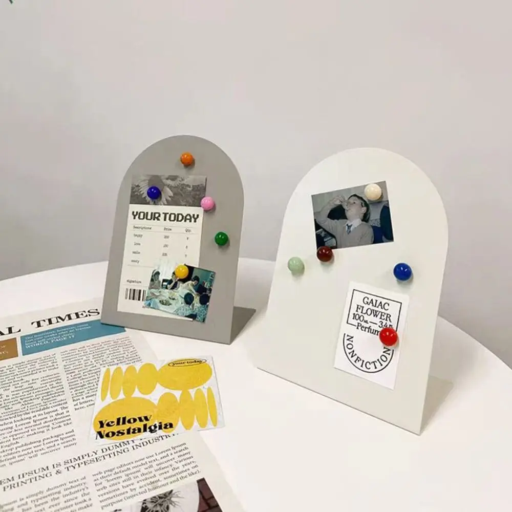 Aufbewahrungsbrett, große Kapazität, Desktop-Nachrichtentafel, vertikal, gebogen, magnetisch, Fotorahmen, Notiztafel, Büro, Zuhause, Desktop-Ornament